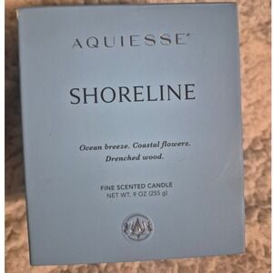 Aquiesse Shoreline Fine Scented Candle 9 oz Ocean Breeze Coastal Flowers New